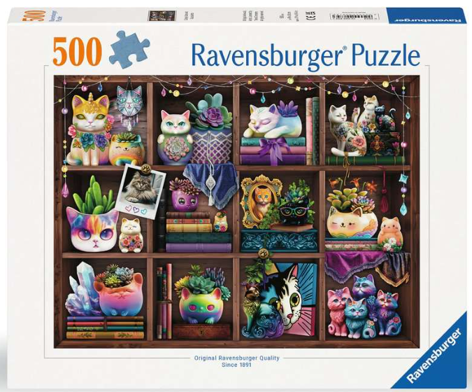 Cubby Cats and Succulents 500pc puzzle